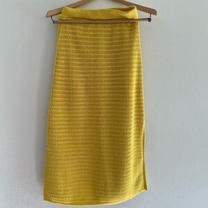 Everlane Super Lemon Crochet Knit Midi Skirt